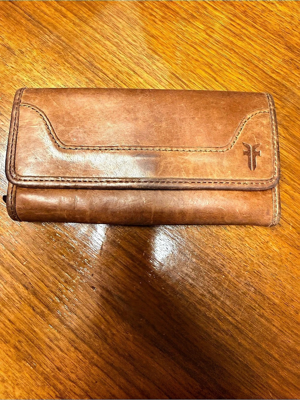 Frye Melissa Trifold Wallet Brown